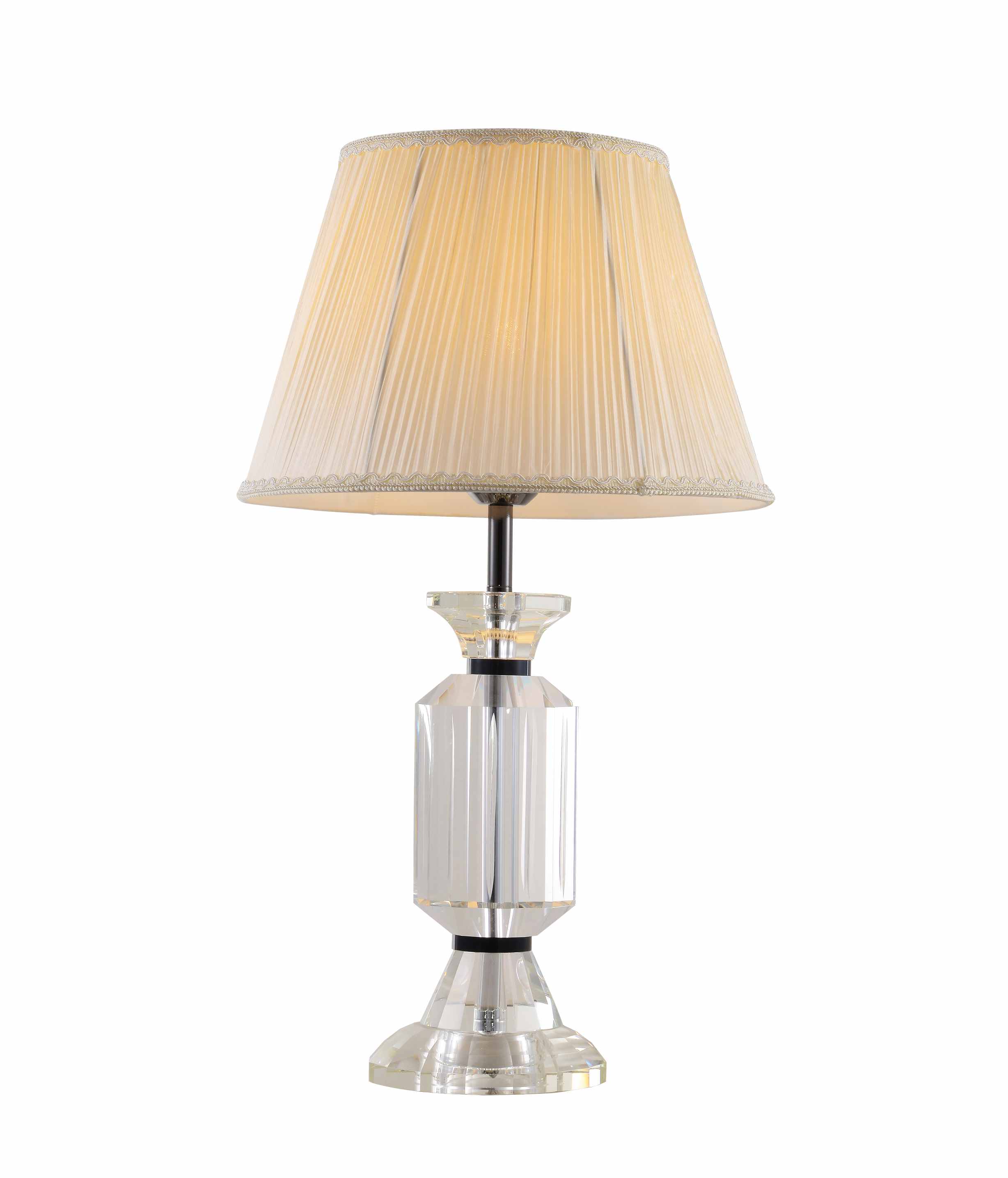 Luxusná priehľadná krištáľová stolná lampa