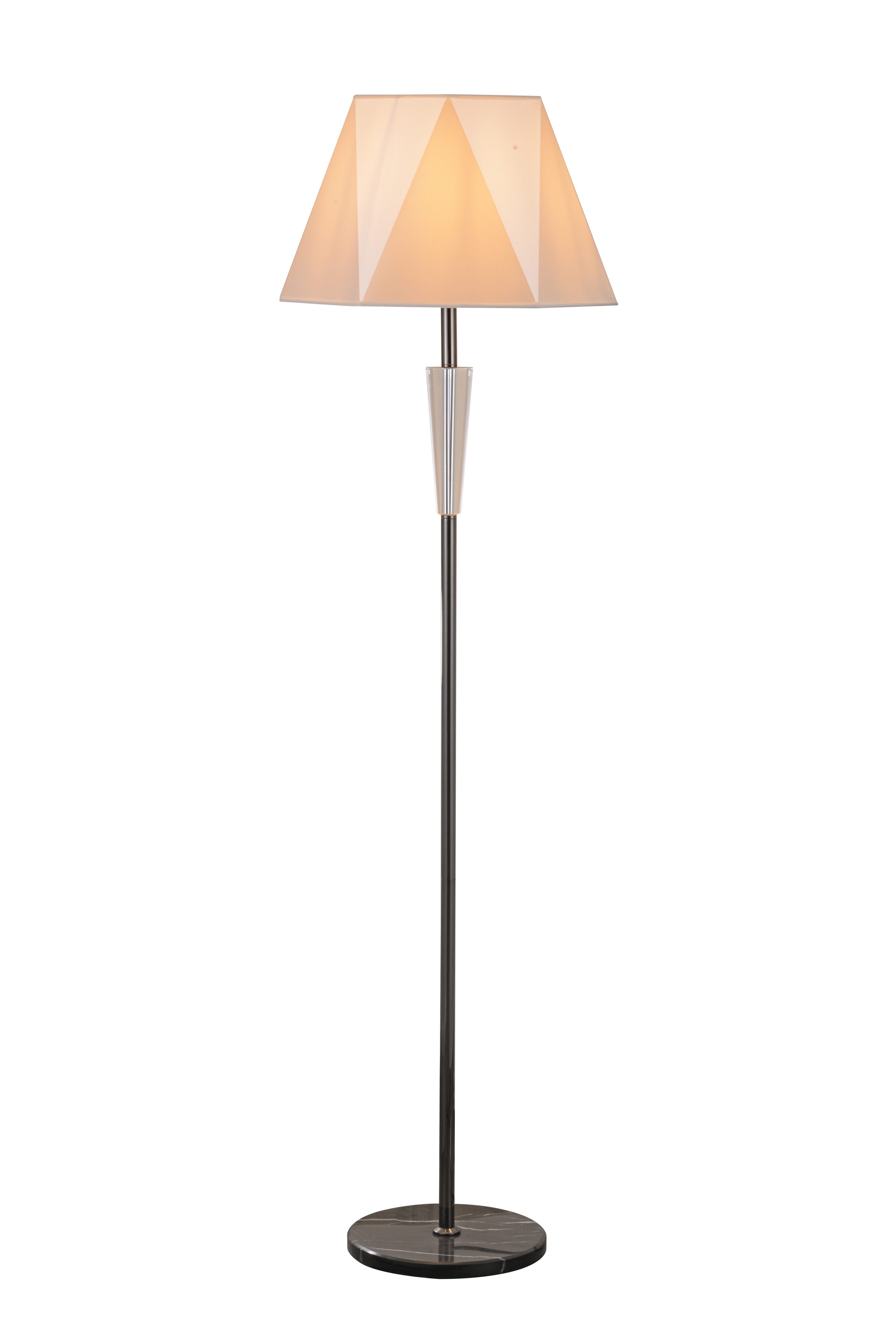 Moderná stojaca krištáľová akcentová stojaca lampa