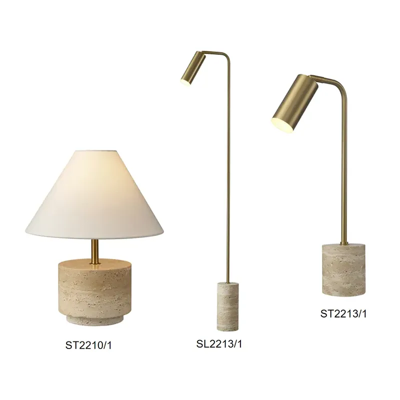 Travertínová stojaca lampa