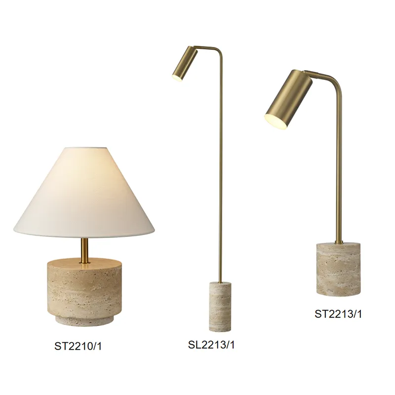 Travertínové stolové lampy